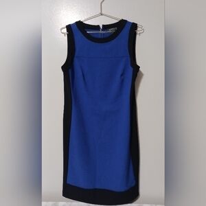 Lauren Ralph Lauren Cobalt Blue With Black Trim Dress